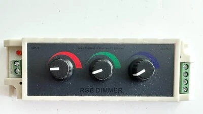 3‑Channel RGB Knob Dimmer Controller Smart LED Light Brightnes Adjust DC 12V-24V - Image 1 of 3