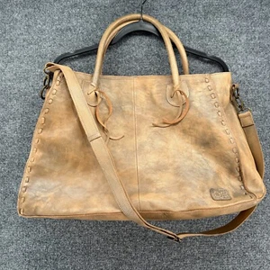 Bed Stu Leder Rockaway Schultertasche Umhängetasche hellbraun rustikal Boho Hippie Hobo - Bild 1 von 12
