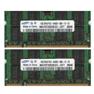 2GB 2x 1GB Kit IBM Lenovo Thinkpad R51e/R52/T43/T43p/T60/T60p Laptop RAM Memory - Image 1 of 4