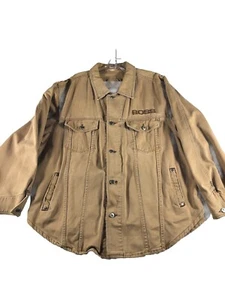 Giacca cappotto vintage BOSS denim camionista lavoro uomo taglia XL Y2K abbigliamento da lavoro hiphop rap - Foto 1 di 7