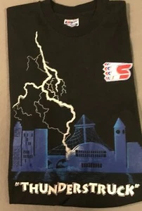 SPOKANE CHIEFS VINTAGE 1990'S THUNDERSTRUCK T-SHIRT -BOONE STREET BARN - Picture 1 of 3