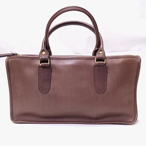 NWOT Vintage Authentic Coach Brown Leather Handbag Briefcase Satchel Bag EVC - Picture 1 of 10