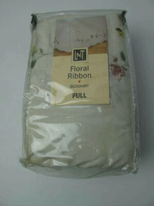 Linens-N-Things 14" Drop Bedskirt Full Floral Ribbon - Picture 1 of 6