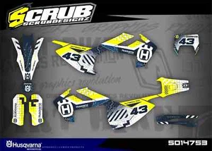 Pegatina Husqvarna decoración TE FE 125 150 250 300 350 450 501 2017 2018 2019 - Imagen 1 de 16
