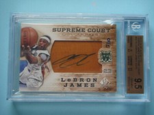 2013-14 SP Authentic LeBron James SUPREME COURT Auto Floor 7/10 BGS 9.5 TRUE GEM