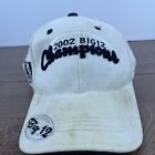 2002 Big 12 Champions Hat Ncaa White Adjustable Hat Adult Size Hat White Cap