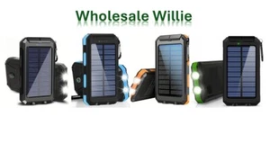 Portable External Solar Power Charger Bank For Phone Tablet Dual USB Port - Picture 1 of 22
