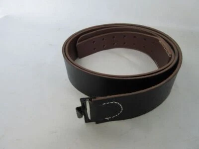 Wehrmacht WH Koppel Lederkoppel Koppelriemen Leder Leather Belt WK2 WWII Black