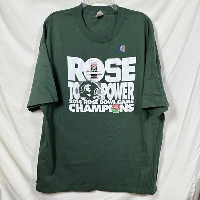 Camiseta de fútbol americano MSU Rose to Power 2014 Rose Bowl Game Champions Michigan State Foto 1 de 4