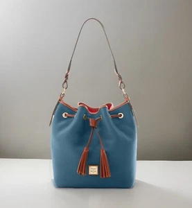 Dooney & Bourke Pebble Grain Aimee Crossbody Teal Great Condition Designer - Picture 1 of 8