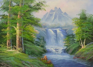 NY Art - Original 12x16 kleines Ölgemälde - malerische Berglandschaft - Bild 1 von 2