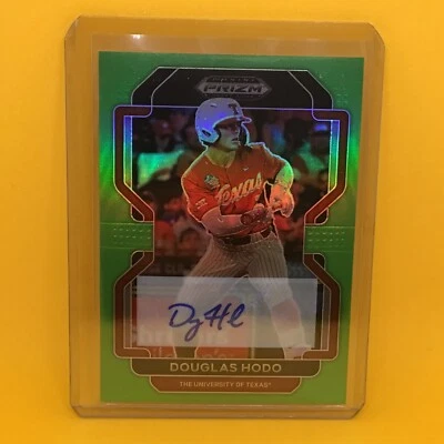 2022 Prizm Draft Lime Green Doughlas Hodo Orioles texas RC Auto 2/23 made - Image 1 of 2