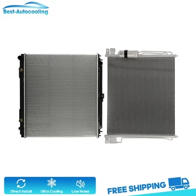 Aluminum Radiator And A/C Condenser For 2005 2006 2007-2017 Nissan Frontier 2.5L - Image 1 of 4