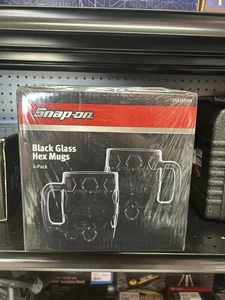 Snap On Tools Schwarz Glas Sechskant Becher 4er Set 24oz - Bild 1 von 1