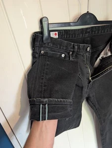 Pantalones de mezclilla Edwin para hombre con ribete ED32M gris W34 L32 ajustados cónicos hechos en Japón - Imagen 1 de 10