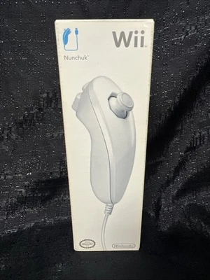 Mando Nintendo Wii Nunchuk Blanco Oficial Nuevo - Sin Hangtab Foto 1 de 4