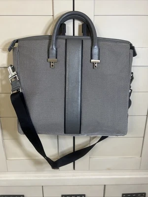 Tumi Gray Laptop Briefcase Bag W/Shoulder Strap Travel Business Work Tote $595 - Image 1 of 4