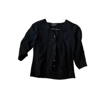 Spencer Jeremy Silk Viscose Black Sweater Womans L - Image 1 of 3