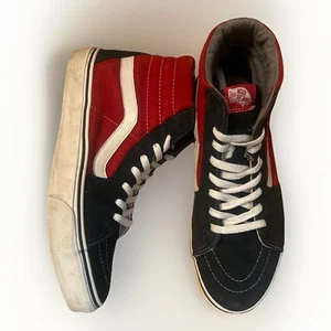 Vans Sk8 Hi rot blau und weiß Wildleder Turnschuhe Herren Größe 10,5 - Bild 1 von 8