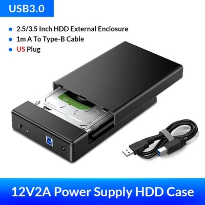 ORICO 2.5/3.5" External Hard Drive Enclosure USB3.0 SATA HDD/SSD Case 18TB UASP