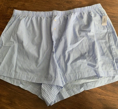 NUEVO CON ETIQUETAS GAP MUJER POPELINA ALGODÓN PIJAMA PANTALONES CORTOS talla 2X-GRANDE AZUL RAYA $29 Foto 1 de 4