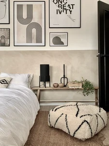 Moroccan Floor Cushion Beni Ouarain  - 100% Wool  Seating Pillow Footstool - Picture 1 of 4