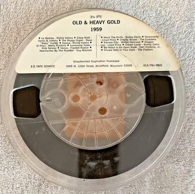 Old & Heavy Gold - 1959 Reel to Reel Tape - 3 3/4, 7' Economic Consultants, Inc - Bild 1 von 4