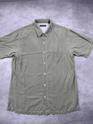 Tori Richard Shirt Mens XL Green Silk Linen Blend Camp Short Sleeve Button Up - Image 1 of 4