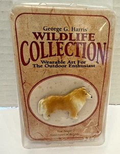 New George Harris Wildlife Collection Collie Dog Pin Pewter - Picture 1 of 3