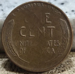 1953 P Lincoln Wheat Cent Struck Threw Grease Filled Die Error Missing Letters - Picture 1 of 2