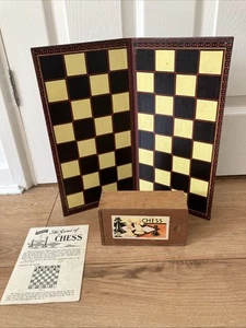 Vintage K&C Wooden Chess Set Boxed Complete Hand-Carved Pieces Retro Old - Picture 1 of 6
