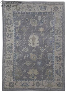 Alfombra de área Oushak anudada a mano 8x10, 9x12 para hogar, dormitorio, sala de estar - Imagen 1 de 6