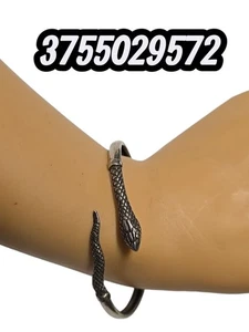 Bracciale in Argento Rigido Serpente testa coda - Foto 1 di 6