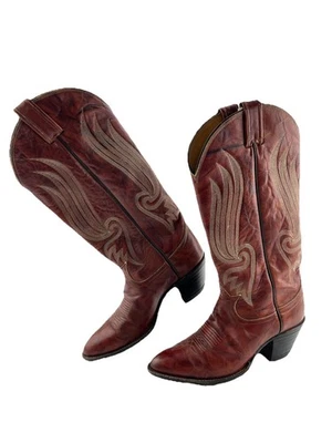 Botas de Vaquero Tony Lama Etiqueta Dorada Vintage Para Mujer 6.5 C Estrechas Foto 1 de 4