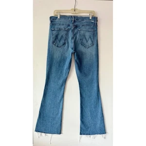 MOTHER The Weekender Fray Jeans Size 32 I Wet my Plants Flare Denim Raw Hem USA - Picture 1 of 9