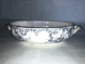 Furnivals Versailles England In Blue Gray No Trim Handled Vegetable Dish - Picture 1 of 4