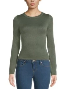 No Boundaries Junior Langarm Crewneck Waffle Tee T-Shirt Grün S M L XL - Bild 1 von 6