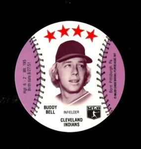 MSA Dairy Isle 1977 discos Buddy Bell Cleveland Indians como nuevo - Imagen 1 de 2