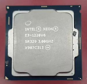 Intel Xeon E3-1220 V6 3.00GHz 4-Core 8MB LGA1151 Server Processor CPU SR329 72W - Picture 1 of 1