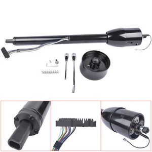 Universal 30'' Manual Tilt Steering Column w/ 9 Hole Wheel Adapter No Key Black - Picture 1 of 13