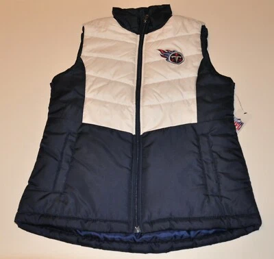 NWT G-III Tennessee Titans Womens Zip-Up Puffer Vest Jacket (M) Medium - Image 1 of 3