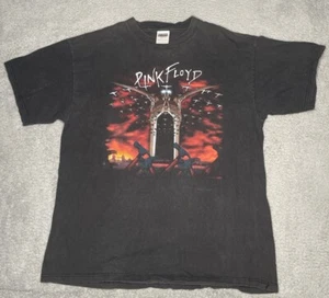 Vintage 90s Pink Floyd “The Wall” Graphic Winterland Band T Shirt Mens 2XL Black - Picture 1 of 11