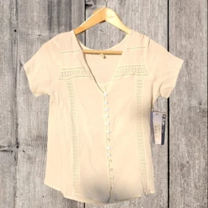 Ripcurl Womens White Blouse Tank Top Size XXS - Picture 1 of 2