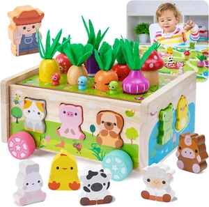 Toddler Montessori Wooden Farm Toys | Babies 12-18 Months Toy with Game Map - Picture 1 of 12