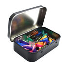 Survival Kit Small Empty Metal Silver Black Flip Storage Box Case For Key Candy