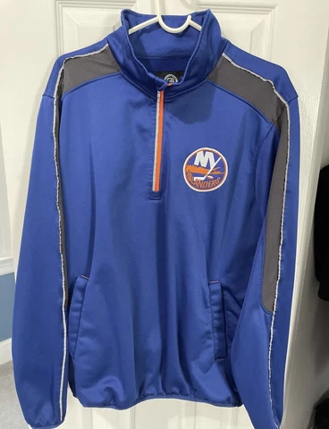 New York Islanders G-III By Carl Banks Men's Blue Half Zip Sweatshirt Size Small Cover