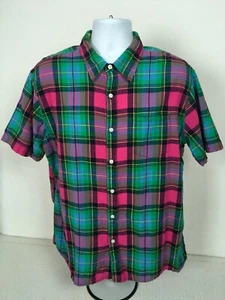 G and M Mens Button Down Shirt Size XL Blue Purple Button Down 1 Front Pocket - Picture 1 of 14