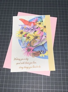 Hallmark Marjolein Bastin Birthday Card: Butterflies Spent Today w/ What U Love - Picture 1 of 7
