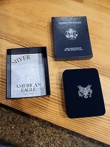 2000-P American Eagle One Ounce Proof Silver Bullion Coin with Box and COA - Picture 1 of 9