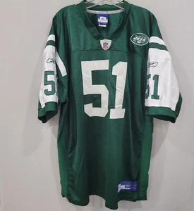Reebok Authentic NFL New York Jets Jonathan Vilma 51 Jersey Mens 52 2XL Sewn - Picture 1 of 7